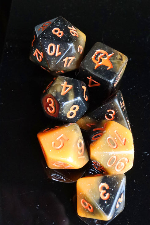 Halloween Pumpkin RPG Dice Set