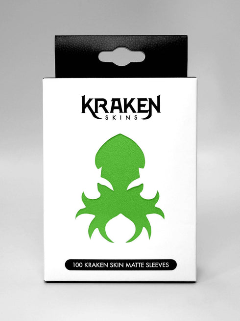 Kraken Skins: 100 count Matte Sleeves - Parakeet Green