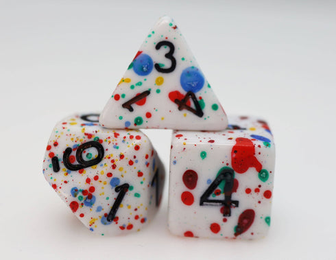 Paint Splatter RPG Dice Set