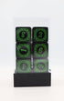 12 piece D6s - Magic Burst Green