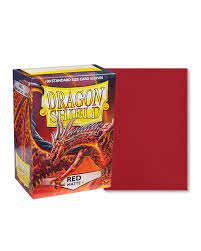 Dragon Shield: 100 Standard Size Matte Sleeves - Red