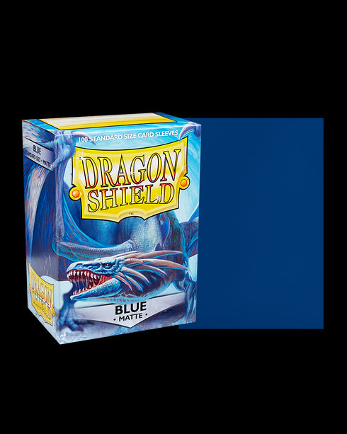 Dragon Shield: 100 Standard Size Matte Sleeves - Blue