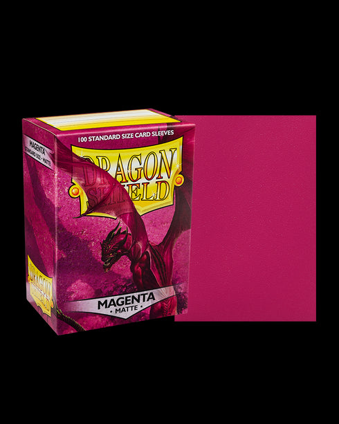 Dragon Shield: 100 Standard Size Matte Sleeves - Magenta