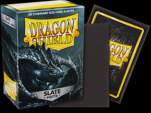 Dragon Shield: 100 Standard Size Matte Sleeves - Slate