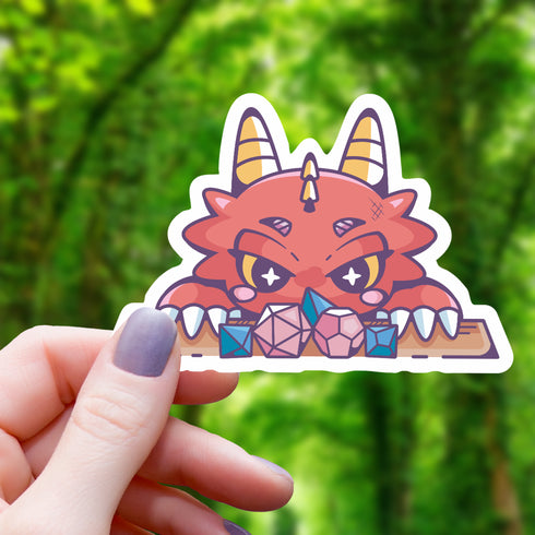 MGCo: Dragon Entranced by Dice Sticker - 3"
