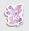 MGCo: Pastel Goth Dragons On Cross Sticker - 3"