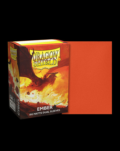 Dragon Shield: 100 Standard Size Dual Matte Sleeves - Ember