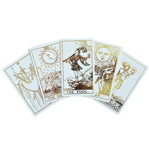Rider-Waite Tarot Deck and Guide: White Gold Edition