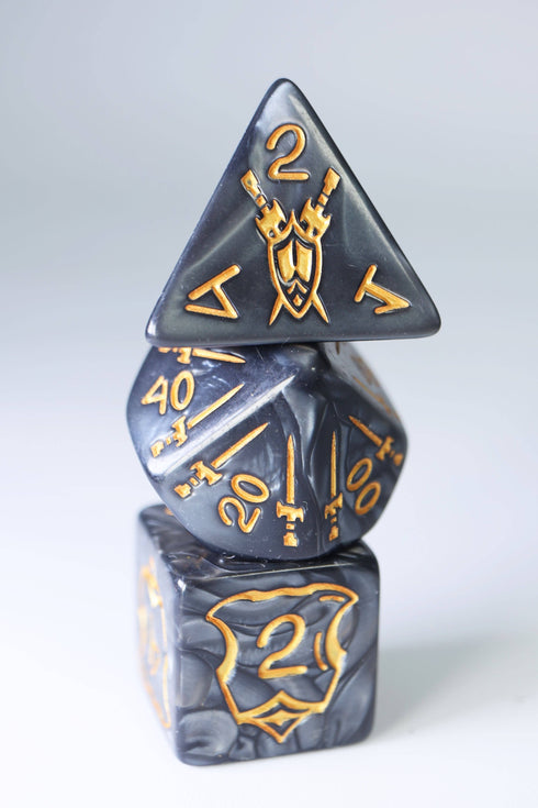 Foam Brain Games: 25mm 7 Piece RPG Dice Set - Queen's Armory "Cursed"