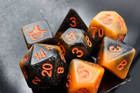 Halloween Pumpkin RPG Dice Set
