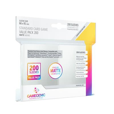 Gamegenic: Standard Card Game Matte Sleeves - Value Pack 200