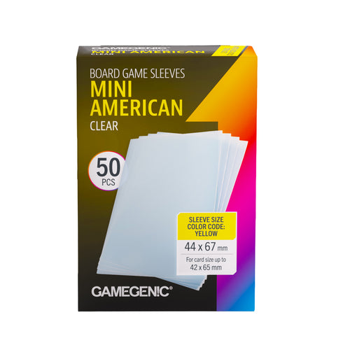 Gamegenic: Board Game Sleeves - Mini American (Clear)