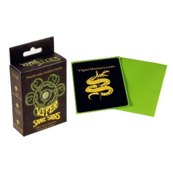 Viper Sleeves: Snake Skins - 100 ct. Standard Size Matte Sleeves (Lime)