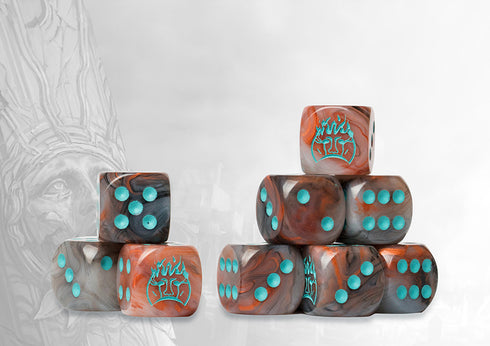 Conquest: Old Dominion - Brown Marbled Dice
