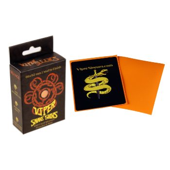 Viper Sleeves: Snake Skins - 100 ct. Standard Size Matte Sleeves (Orange)