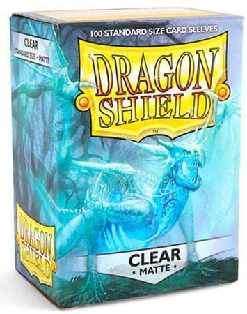 Dragon Shield: 100 Standard Size Matte Sleeves - Clear