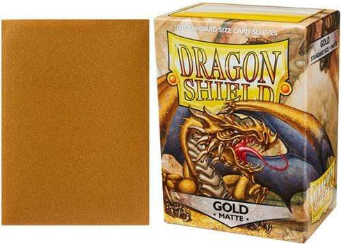 Dragon Shield: 100 standard Size Matte Sleeves - Gold