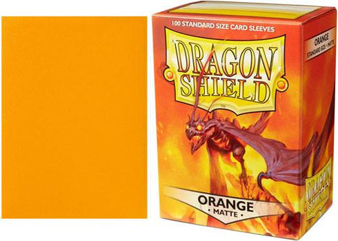 Dragon Shield: 100 Standard Size Matte Sleeves - Orange